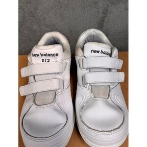 New Balance 813 Womens White Leather Hook and Loop Walking Shoes Size 6.5D
